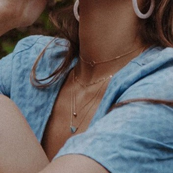 Tiny Diamond Cut Circle Necklace - - Necklaces - Ofina