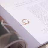 10k Solid Gold CZ Baguette Trapezoid Ring - - Rings - Ofina
