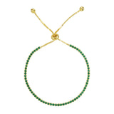 CZ Emerald Green Tennis Bracelet - - Bracelets - Ofina