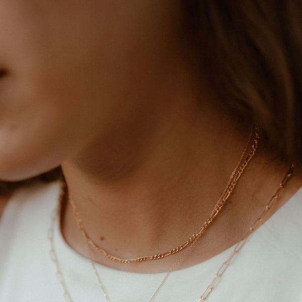 Figaro Chain Link Necklace - - Necklaces - Ofina