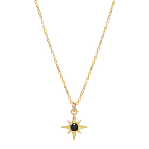 Black CZ Star Necklace - - Necklaces - Ofina