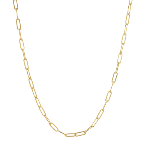 Oval Link Chain Necklace - 14" / Gold - Necklaces - Ofina