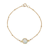 Round Opal Bracelet - Gold - Bracelets - Ofina
