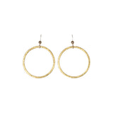 SALE - Brushed Hoop Earring - Gold / Large - Earrings - Ofina