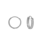 Thick Ear Huggie - Medium / Silver - Earrings - Ofina