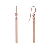 Thin Bar Earrings - Rose Gold - Earrings - Ofina