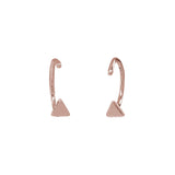Triangle Open Huggies - Rose Gold - Earrings - Ofina