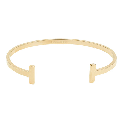 Double Bar Cuff - Gold - Bracelets - Ofina