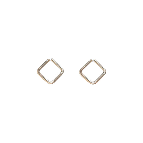 Square Wirewrapped Studs -  - Earrings - Ofina