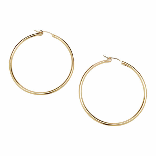 Tube Hoops - Gold / X-Large - Earrings - Ofina