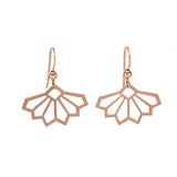 Art Deco Fan Earrings - Rosegold - Earrings - Ofina