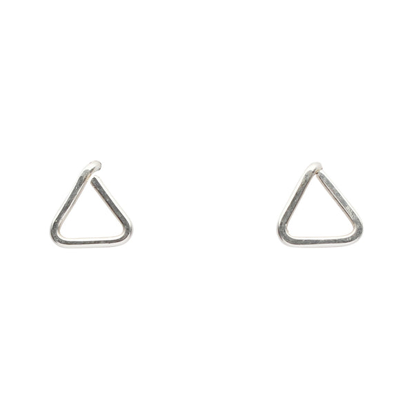 Triangle Wirewrapped Studs - Silver - Earrings - Ofina