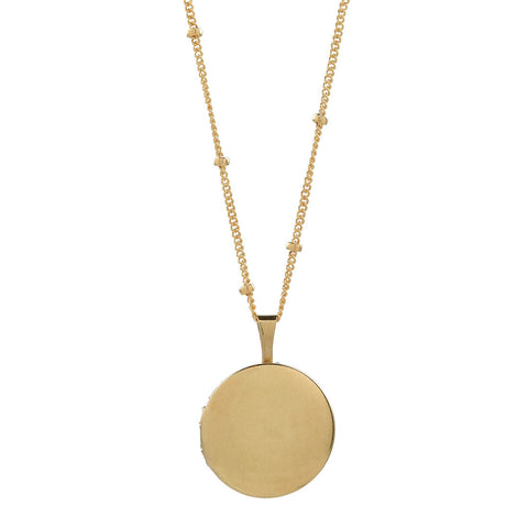 Round Locket - Gold - Necklaces - Ofina