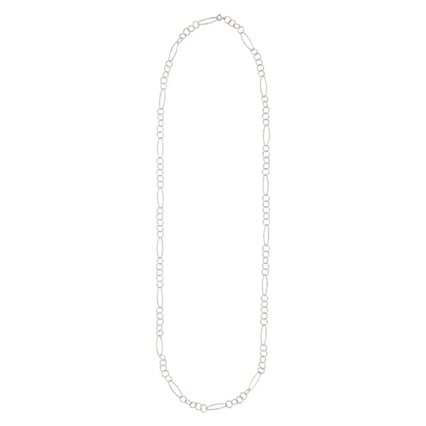 Multi-Interlocking Diamond Cut & Marquise Necklace - Silver - Necklaces - Ofina