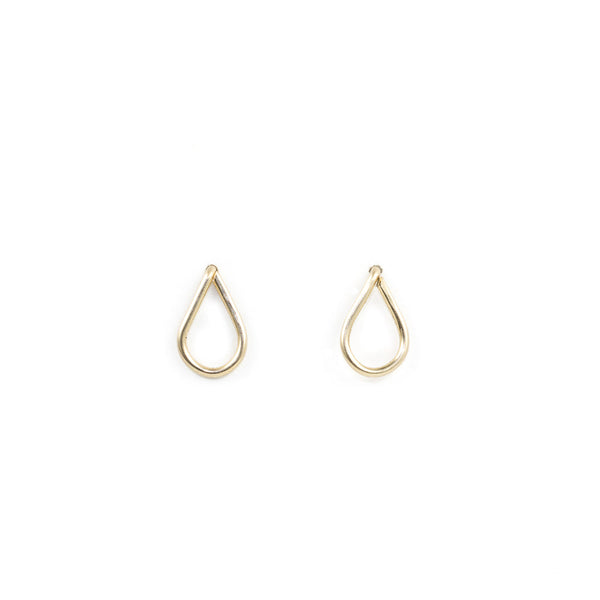 Teardrop Wirewrapped Studs - Gold / Extra Small - Earrings - Ofina