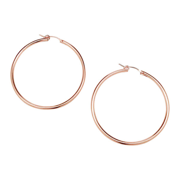 Tube Hoops - Rose Gold / X-Large - Earrings - Ofina