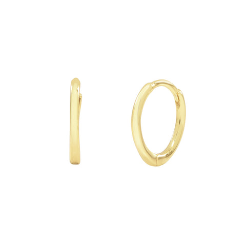 Thin Ear Huggies - Gold / 11mm - Earrings - Ofina