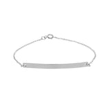 SALE - Long Thin Bar Bracelet - Smooth / Silver - Bracelets - Ofina