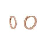 Classic CZ Huggies - Medium / Rose Gold - Earrings - Ofina