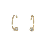 CZ Open Huggies - Gold - Earrings - Ofina