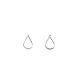 Teardrop Wirewrapped Studs - Silver / Extra Small - Earrings - Ofina