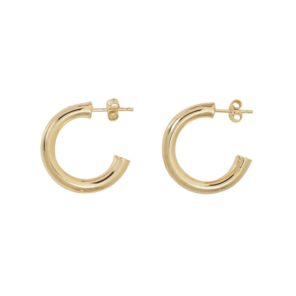 Thick Vermeil Hoops - Gold / Small - Earrings - Ofina