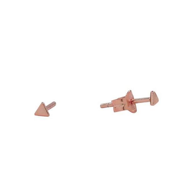 Tiny Triangle Studs - Rose Gold - Earrings - Ofina