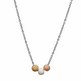 SALE - 3-Tone Stardust Ball Necklace - Silver - Necklaces - Ofina