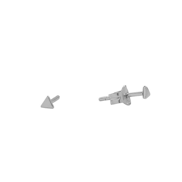 Tiny Triangle Studs - Silver - Earrings - Ofina