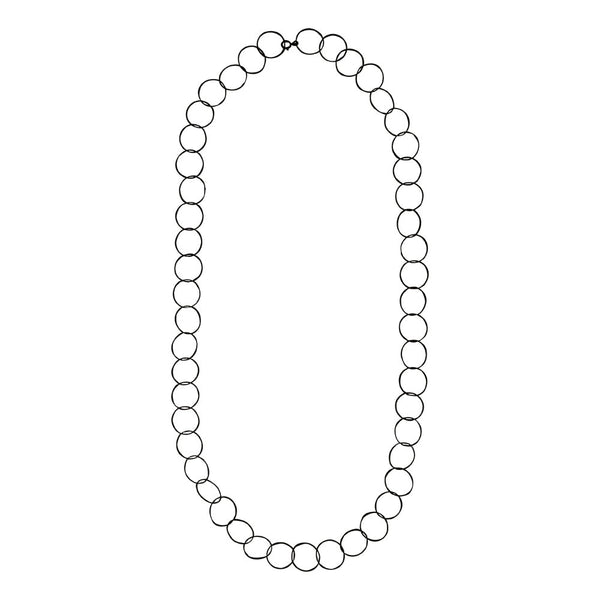 Multi-Interlocking Diamond Cut Necklace - Gunmetal - Necklaces - Ofina