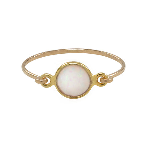 Circle Opal Ring - Gold / 5 - Rings - Ofina