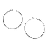 Tube Hoops - Silver / X-Large - Earrings - Ofina