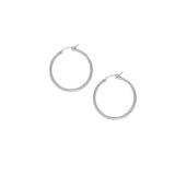 Tube Hoops - Silver / Medium - Earrings - Ofina