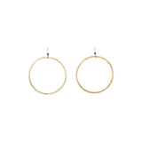 SALE - Brushed Hoop Earring - Gold / Extra Large - Earrings - Ofina