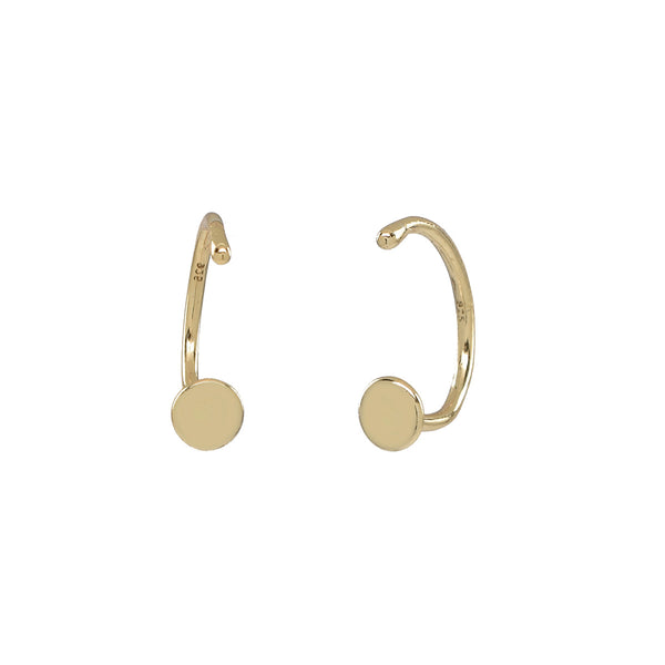 Circle Open Huggies - Gold - Earrings - Ofina