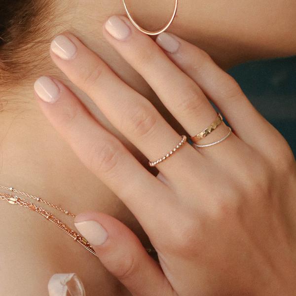 Beaded Stacking Ring -  - Rings - Ofina