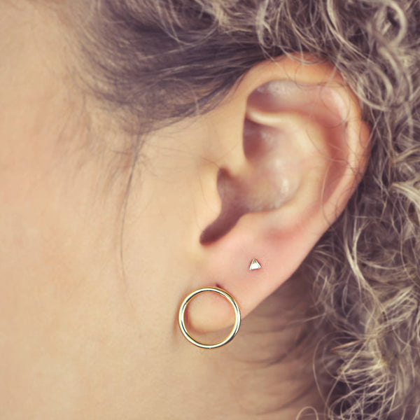 Tiny Triangle Studs -  - Earrings - Ofina