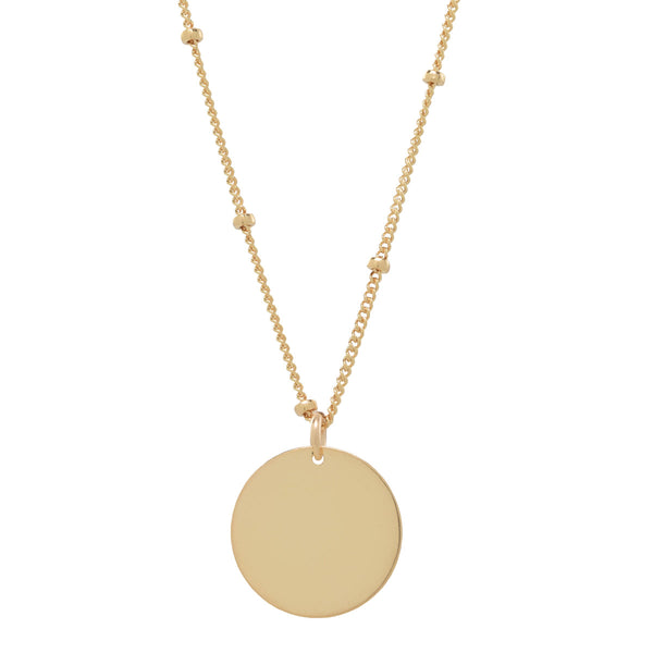 Disc Necklace - Ball Chain / Small - Necklaces - Ofina