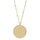 Disc Necklace - Ball Chain / Large - Necklaces - Ofina