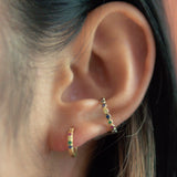 CZ Colorful Middle Ear Cuff -  - Earrings - Ofina