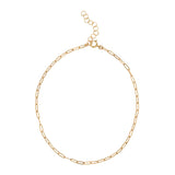 Thin Oval Link Anklet - 8 Inches / Gold - Bracelets - Ofina