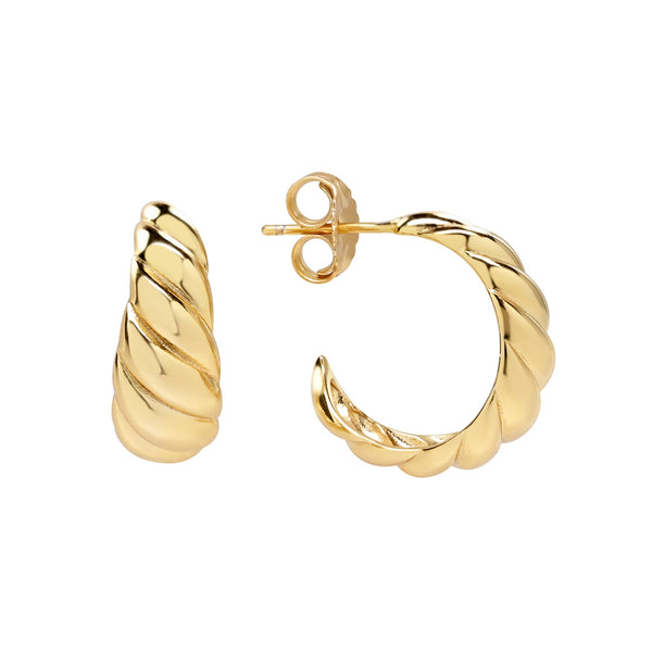 SALE - Thick Croissant Huggie Studs -  - Earrings - Ofina