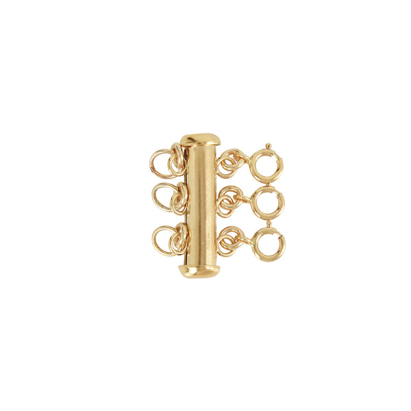 Tube No Tangle Clasp - Gold / Triple - Necklaces - Ofina