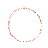 Oval Link Chain Bracelet - 6 inches / Rose Gold - Bracelets - Ofina