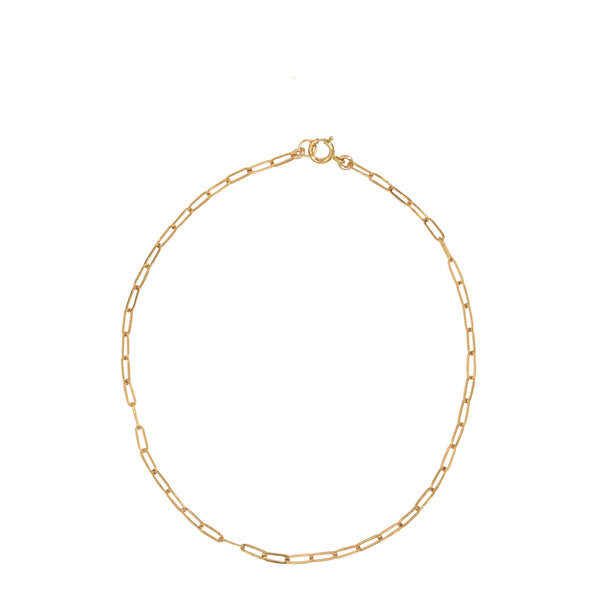 Thin Oval Link Bracelet - 6 Inches / Gold - Bracelets - Ofina