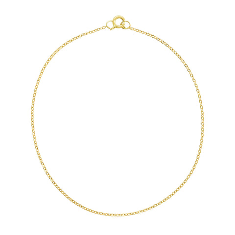 14k Solid Gold Thin Chain Bracelet -  - Bracelets - Ofina