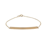 SALE - Long Thin Bar Bracelet - Smooth / Gold - Bracelets - Ofina