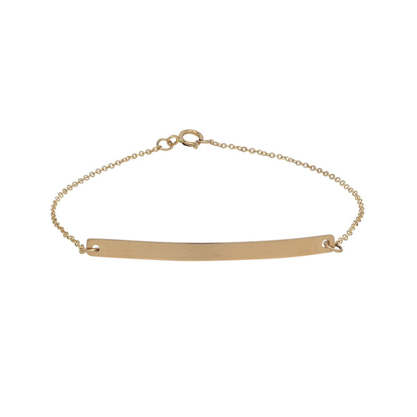 SALE - Long Thin Bar Bracelet - Smooth / Gold - Bracelets - Ofina