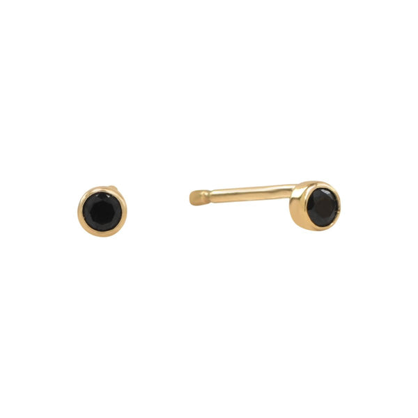 Black CZ Studs - Small - Earrings - Ofina