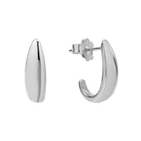 Curved Chunky Studs - Silver - Earrings - Ofina